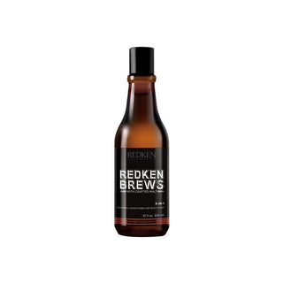 REDKEN-Brews 3-in-1 Shampoo, Conditioner & Body Wash-300ml