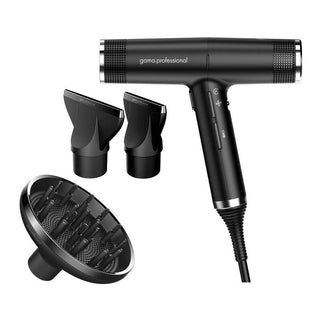 GAMA-Professional iQ Perfetto Hair Dryer Black-Silver