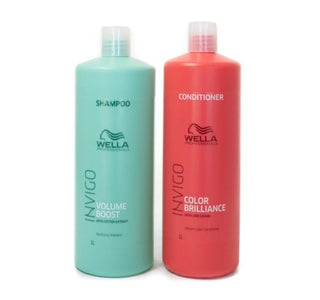WELLA-Invigo Bodifying Shampoo & Brilliance Conditioner-1L